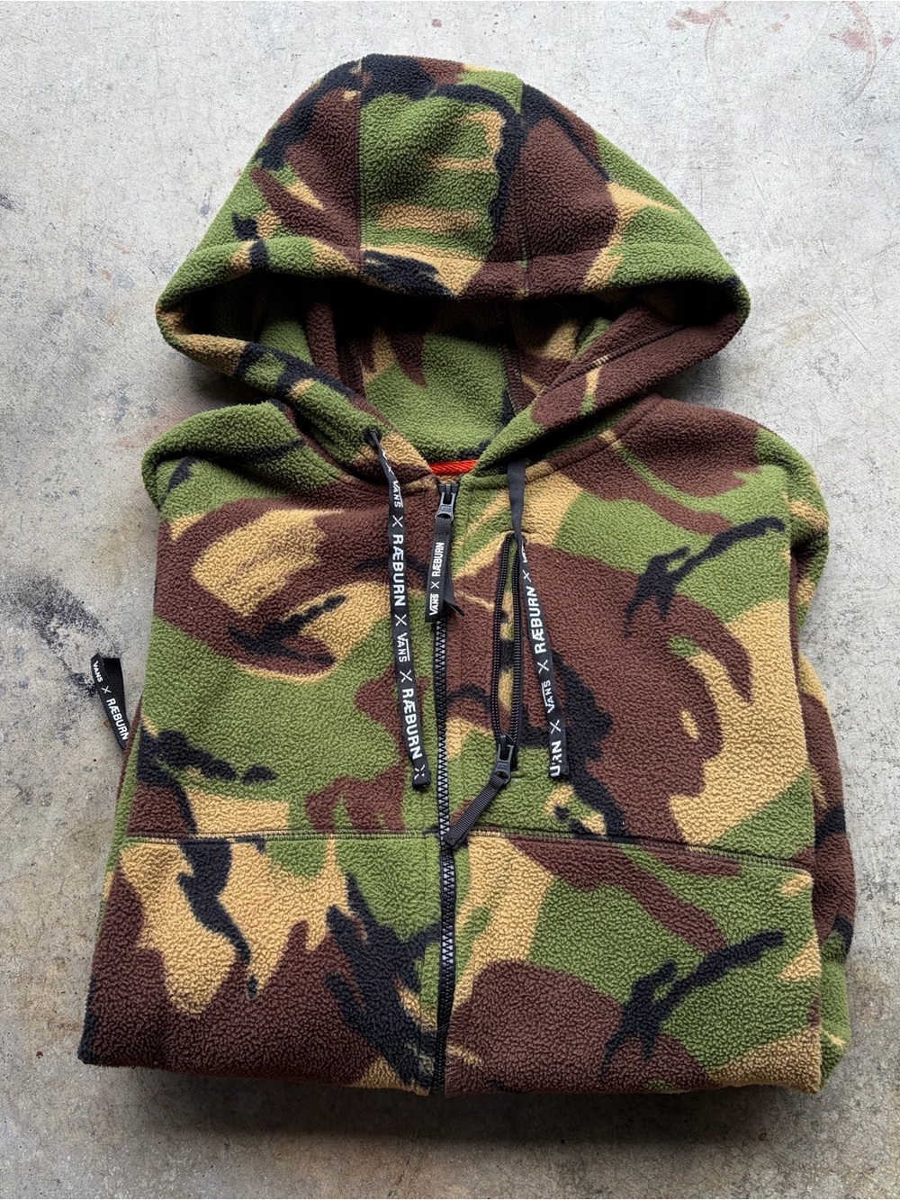 Vans x Christopher Raeburn Camo Fleece Full-Zip Hoodie Jacket RARE!